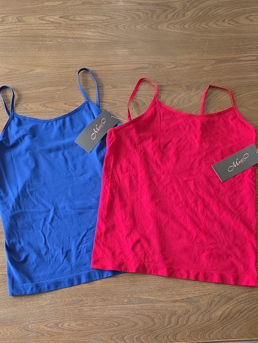 Naked Wardrobe Women's Stretch Tank Top - Red & Blue (2-Pack)
